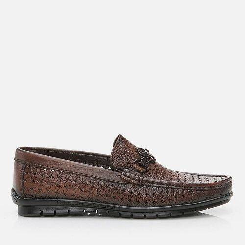 Men's Leather Brown Loafer - 1
