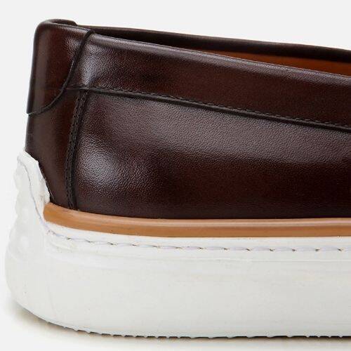 Men's Leather Brown Ultra Lightweight Stylish Casual Loafer - 5