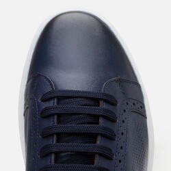 Men's Leather Navy Casual Shoes - 6