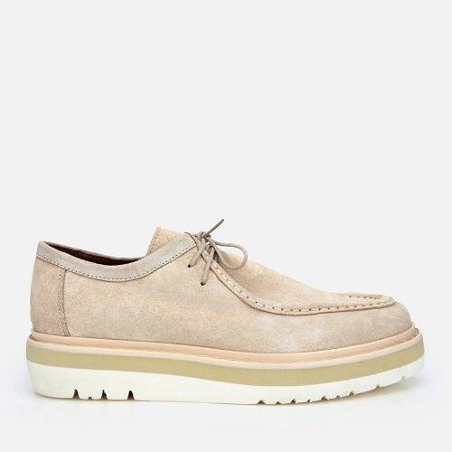 Men's Suede Leather Beige Lightweight Casual Shoes - 1