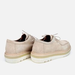 Men's Suede Leather Beige Lightweight Casual Shoes - 4