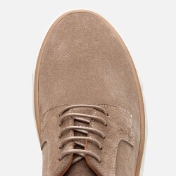 Men's Suede Leather Beige Lightweight Casual Shoes - 4
