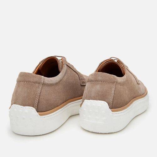 Men's Suede Leather Beige Lightweight Casual Shoes - 5