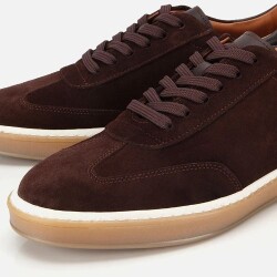 Men's Suede Leather Brown Flat Casual Shoes - 3