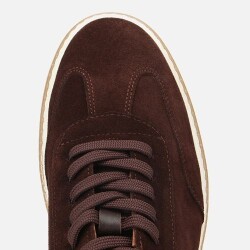 Men's Suede Leather Brown Flat Casual Shoes - 5