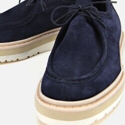 Men's Suede Leather Navy Lightweight Casual Shoes - 3