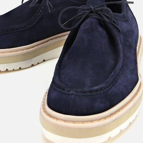 Men's Suede Leather Navy Lightweight Casual Shoes - 3