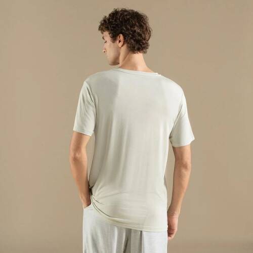 Men's V-Neck Cotton Pallas T-Shirt Green - 4