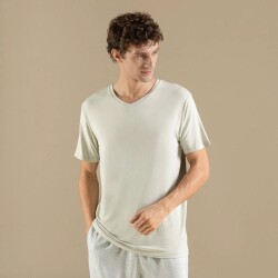 Men's V-Neck Cotton Pallas T-Shirt Green - Vip Clothing