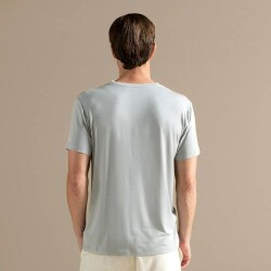 Men's V-Neck Cotton Pallas T-Shirt Light Gray - 4