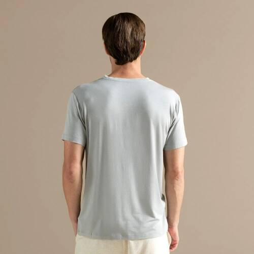 Men's V-Neck Cotton Pallas T-Shirt Light Gray - 4