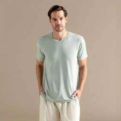 Men's V-Neck Cotton Pallas T-Shirt - Vip Clothing