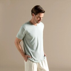 Men's V-Neck Cotton Pallas T-Shirt - 2