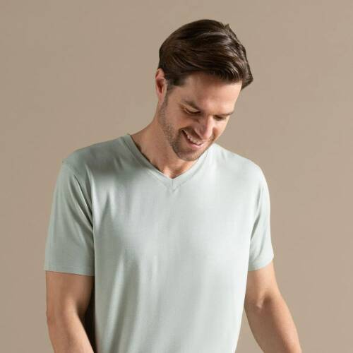 Men's V-Neck Cotton Pallas T-Shirt - 4