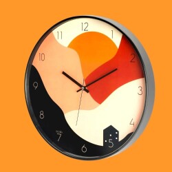 Muyika Sunset Glass Wall Clock - Colorful - 42 cm - 2