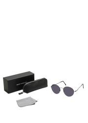 Nasakid Black Smoke Metal Unisex Sunglasses - 3