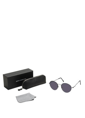 Nasakid Black Smoke Metal Unisex Sunglasses - 3