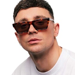 New Corey Acetate Brown Unisex Sunglasses - 3