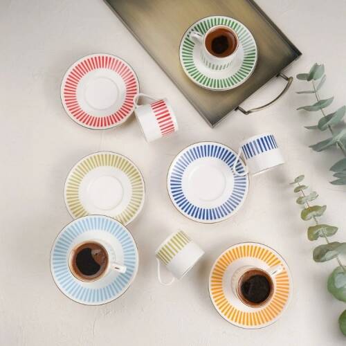Porser Alya Mix 12-Piece Coffee Cup Set - Colorful - 1