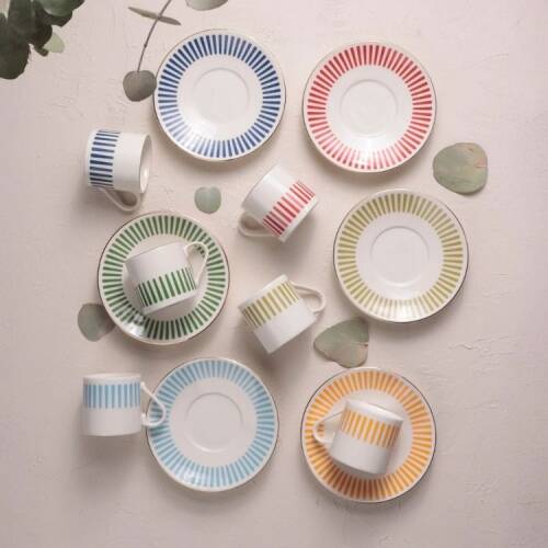 Porser Alya Mix 12-Piece Coffee Cup Set - Colorful - 4