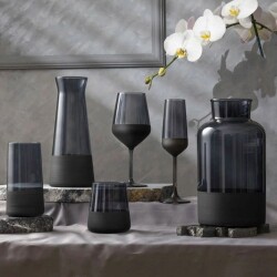 Rakle Matte 4-Piece Stemmed Glass Set - Black - 490 ml - 4