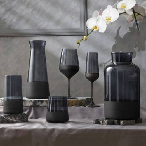 Rakle Matte 4-Piece Stemmed Glass Set - Black - 490 ml - 4