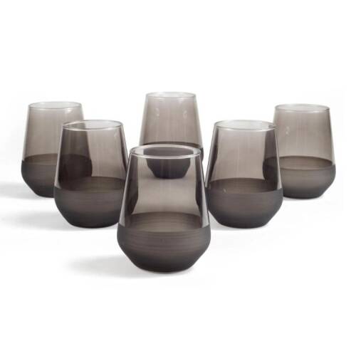 Rakle Matte 6-Piece Glass Set - Smoked - 420 ml - 1