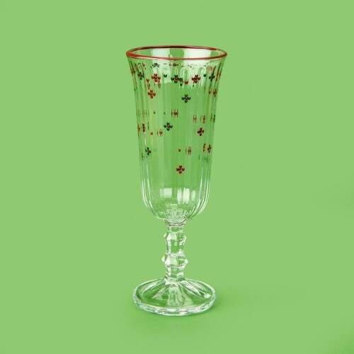 Rakle Winter Ornament 4-Piece Coffee Side Glass Set - Colorful - 120 ml - 3