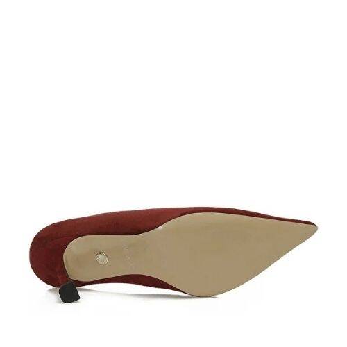 ROVASO 5PR Burgundy Women's High Heels - 6