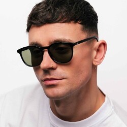 Sean Acetate Black Grey Unisex Sunglasses - 3