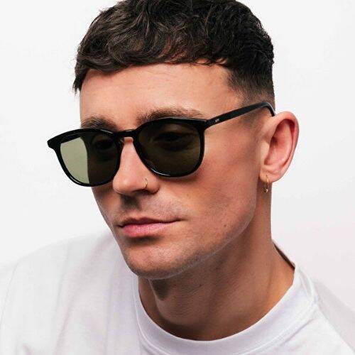 Sean Acetate Black Grey Unisex Sunglasses - 3