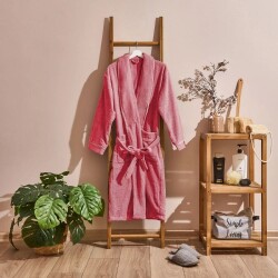 Soft Anvers Organic Cotton Women's Bathrobe - Rose Pink - L / XL - 1