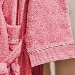 Soft Anvers Organic Cotton Women's Bathrobe - Rose Pink - L / XL - 4
