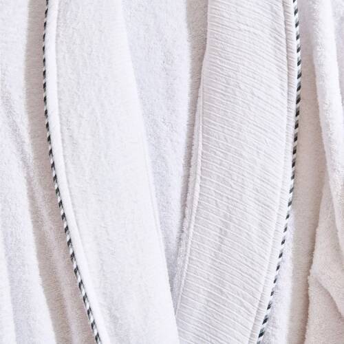 Soft Gent Organic Cotton Men's Bathrobe - White - S / M - 2