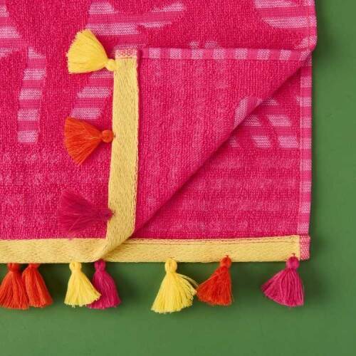 Soft Palme Organic Cotton Beach Towel - Pink - 70x140 cm - 4