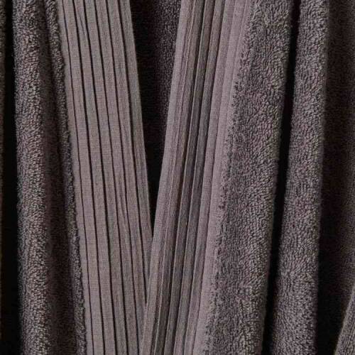 Soft Premium Organic Cotton Unisex Bathrobe - Anthracite - S / M - 2