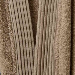 Soft Premium Organic Cotton Unisex Bathrobe - Beige - S / M - 2