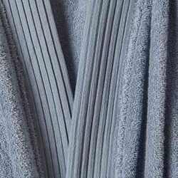 Soft Premium Organic Cotton Unisex Bathrobe - Blue - L / XL - 2