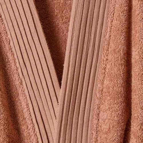 Soft Premium Organic Cotton Unisex Bathrobe - Dried Rose - L / XL - 2