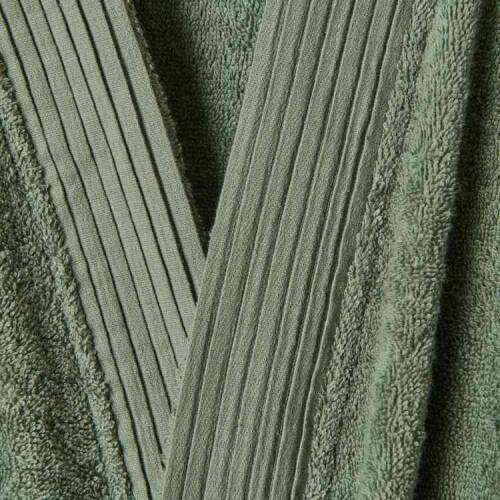 Soft Premium Organic Cotton Unisex Bathrobe - Khaki - S / M - 2