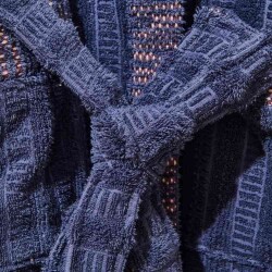 Soft Sun Madness Organic Cotton Unisex Bathrobe - Blue - L/XL - 3