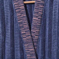 Soft Sun Madness Organic Cotton Unisex Bathrobe - Blue - S/M - 2