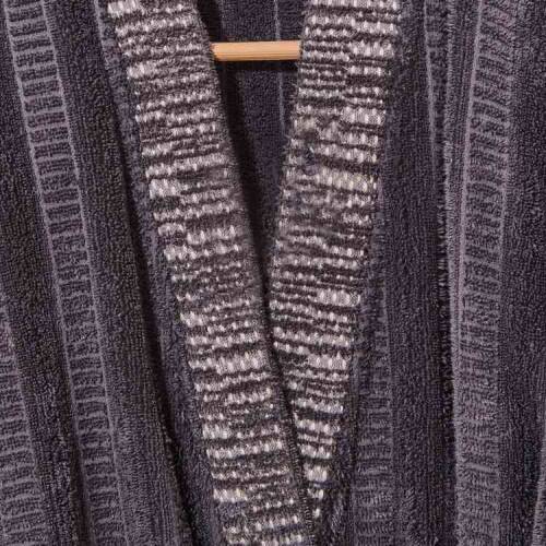 Soft Sun Madness Organic Cotton Unisex Bathrobe - Grey - L/XL - 2