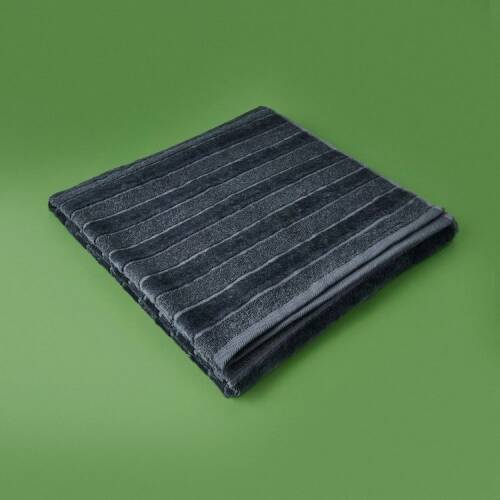 Soft Velvet Organic Cotton Bath Towel - Anthracite - 70x140 cm - 2