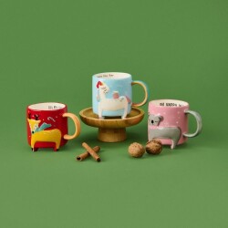 Tohana 3D Animal Figurine Mug - Assorted - 420 ml - 6