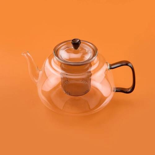 Tohana Glass Teapot with Strainer - Transparent / Anthracite - 1100 ml - 3