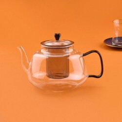 Tohana Glass Teapot with Strainer - Transparent / Anthracite - 1100 ml - 2