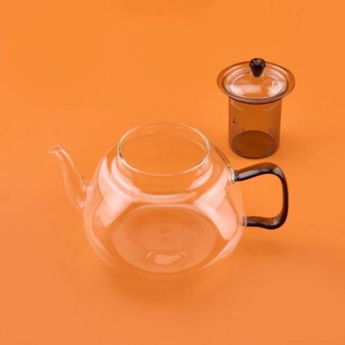 Tohana Glass Teapot with Strainer - Transparent / Anthracite - 1100 ml - 4