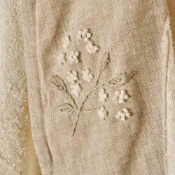 Unisex Organic Cotton Alise Bathrobe - Ecru - S/M - 4