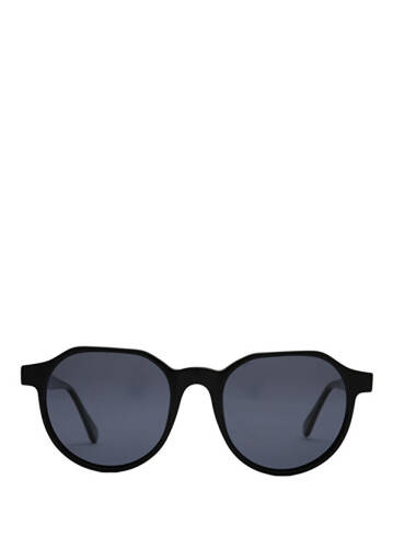 Wolf Black Acetate Unisex Sunglasses - 1